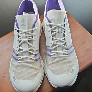 On Running Mens Beige and Violet Athletic Shoes Size 14 Cloud X SHIFT